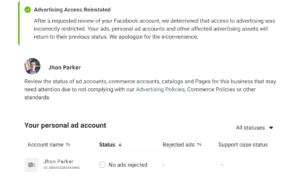 Facebook Double Reinstated Profile product image